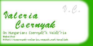 valeria csernyak business card